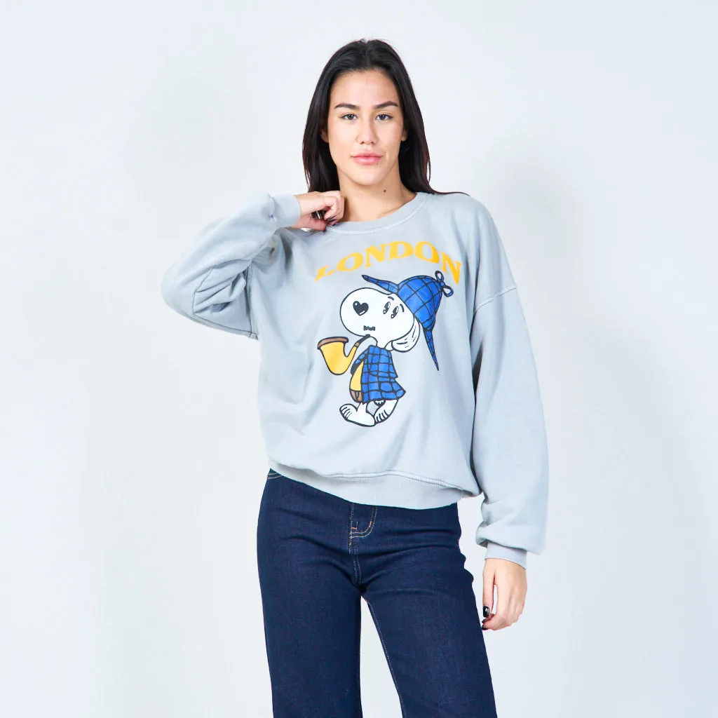 London graphic oversized sweatshirt wholesale