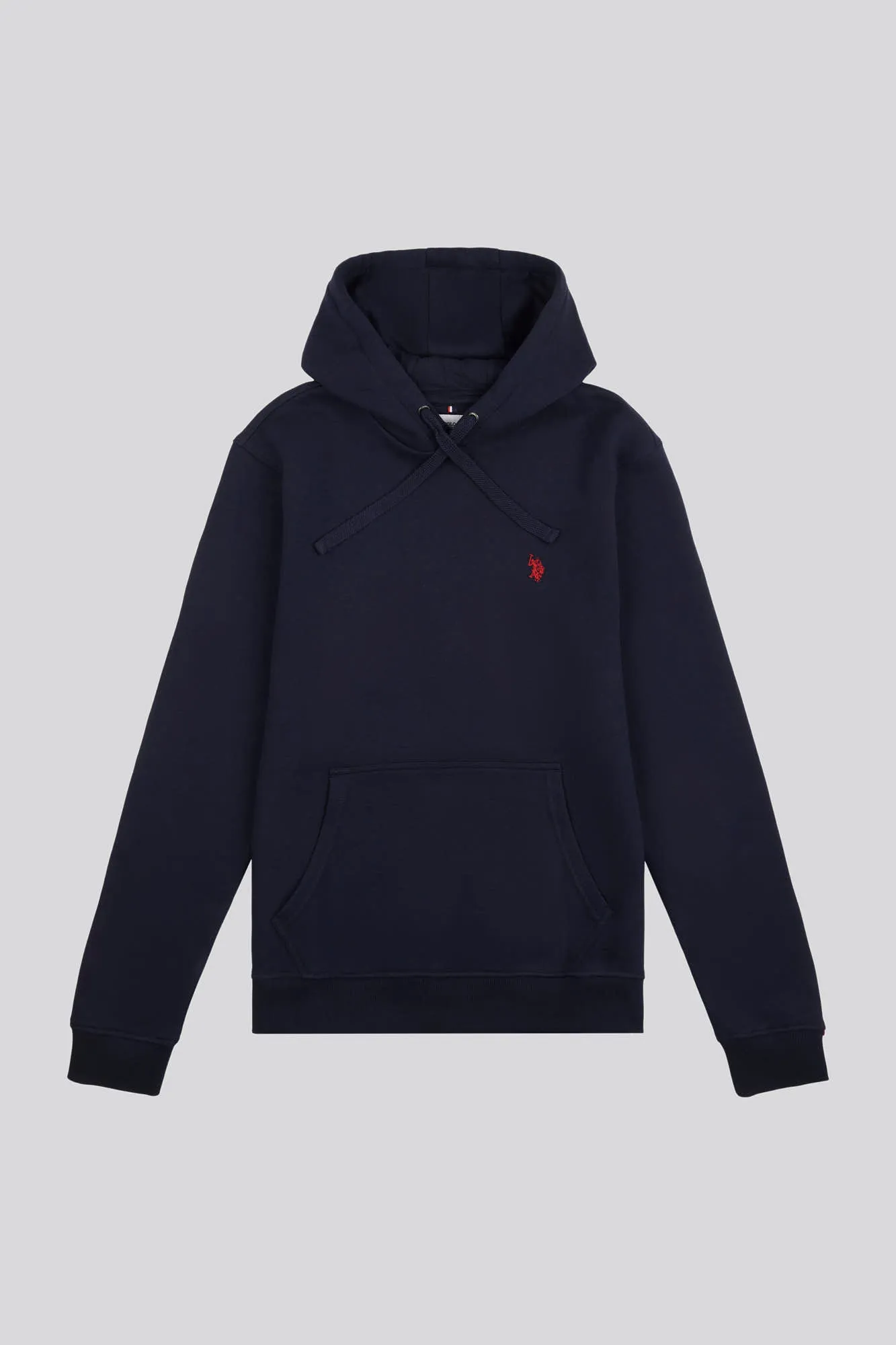 Mens Double Horsemen Hoodie in Dark Sapphire Navy / Haute Red DHM