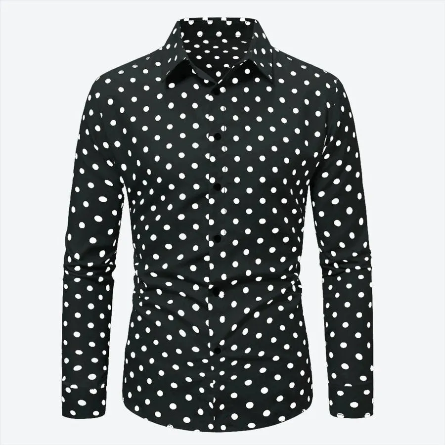 Modern Slim Fit Polka Dot Shirts