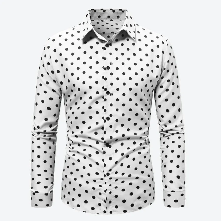 Modern Slim Fit Polka Dot Shirts