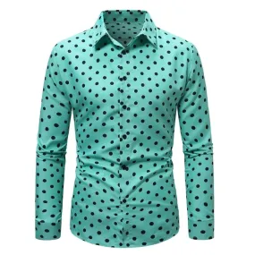 Modern Slim Fit Polka Dot Shirts