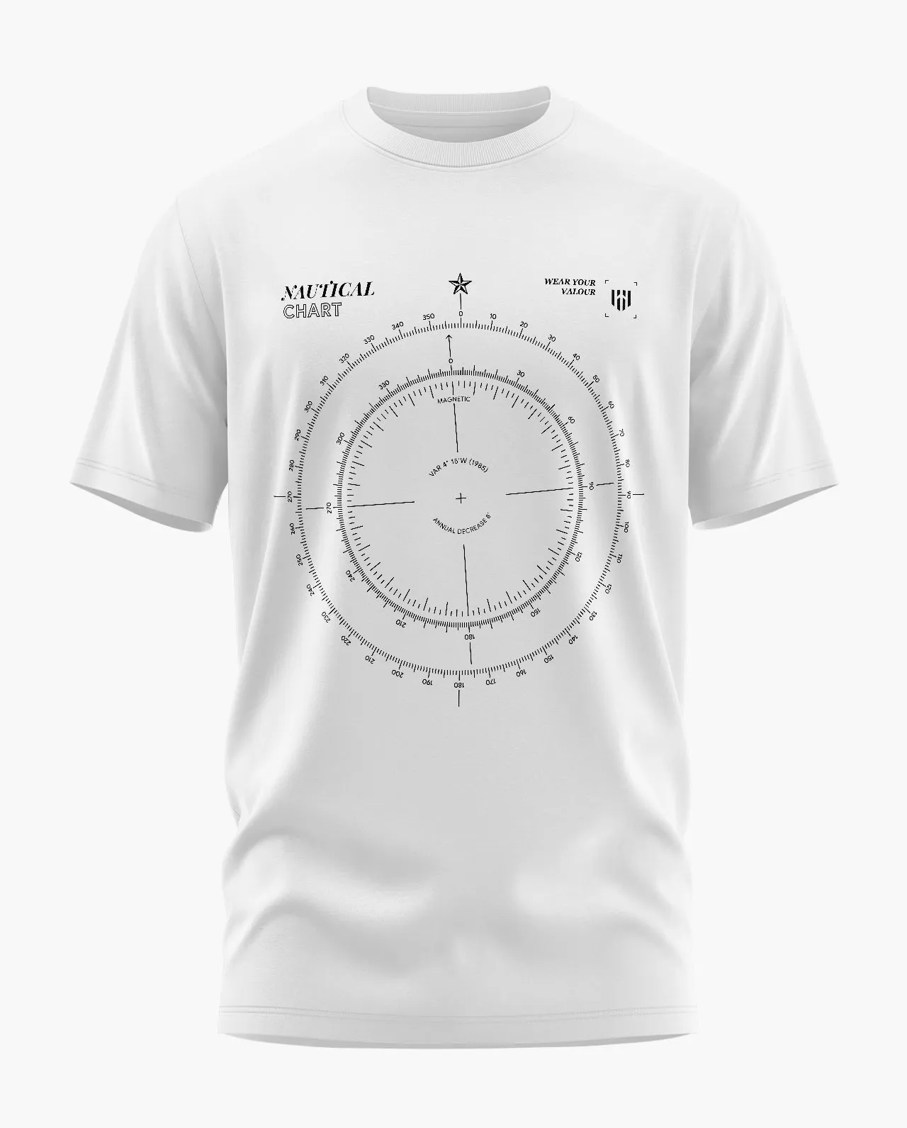 Nautical Chart Signature LuxeSoft Cotton T-Shirt