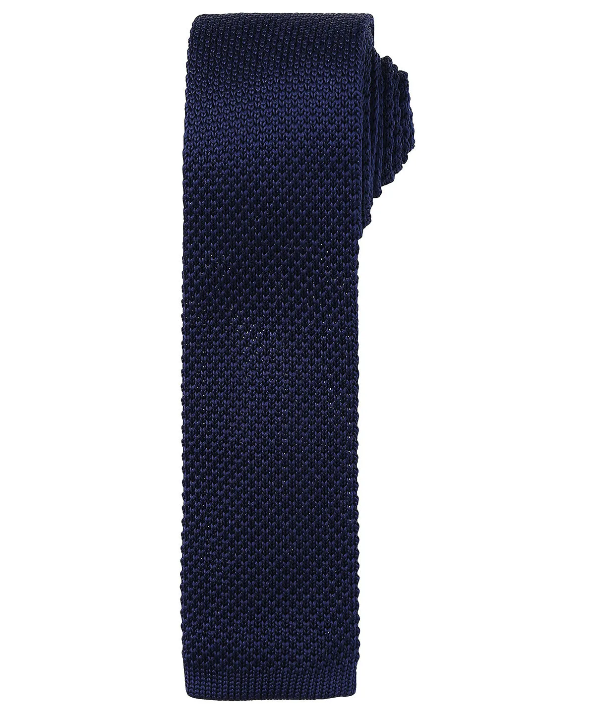 Navy - Slim knitted tie