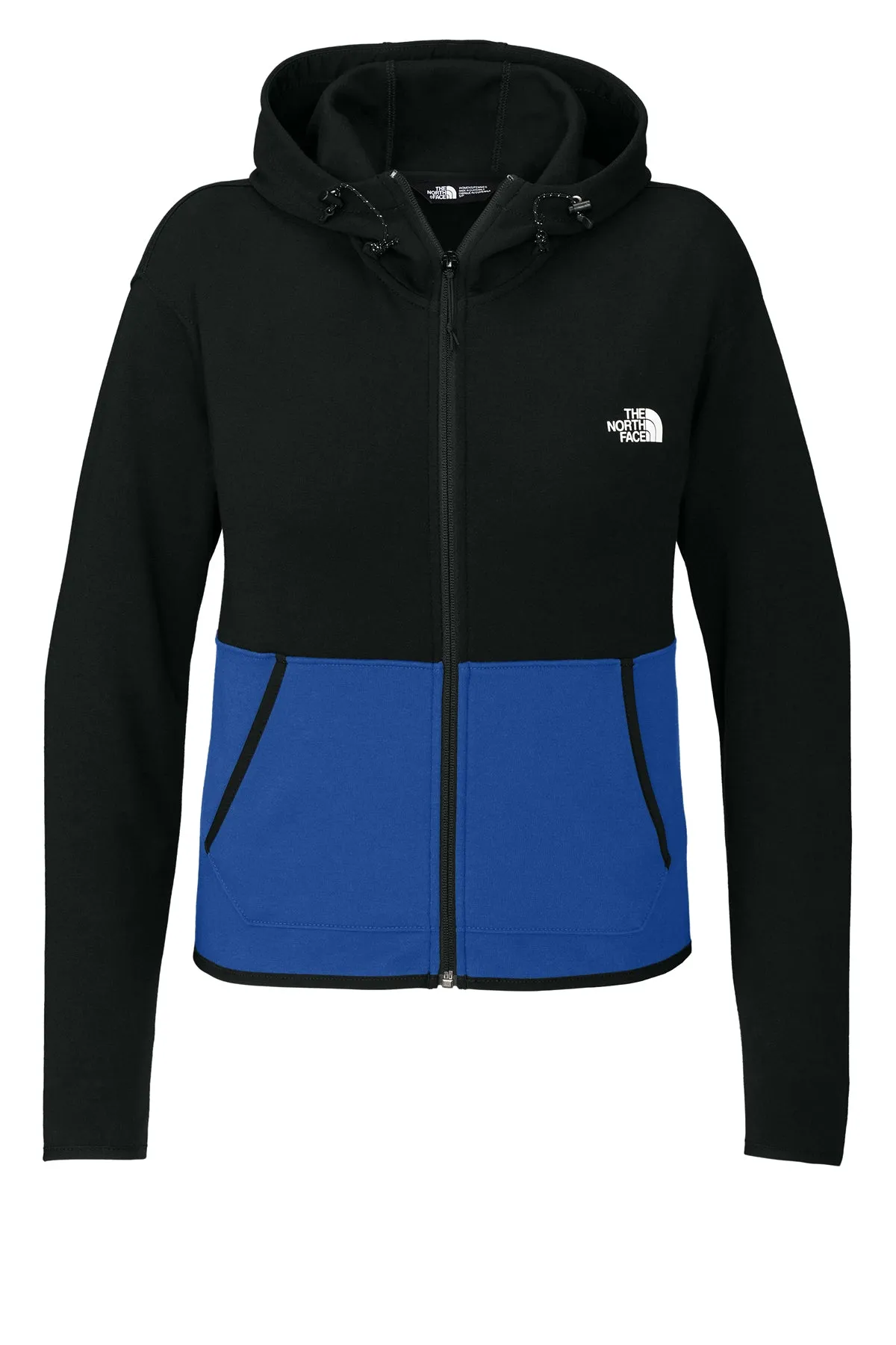 North Face Ladies Double-Knit Zip Custom Hoodies, Blue/ Black