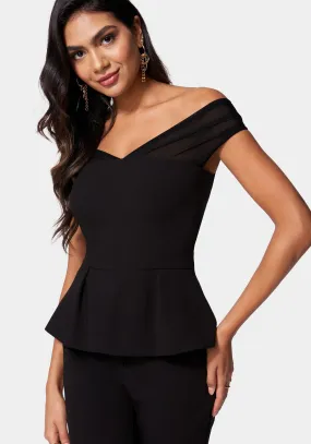 Off Shoulder Peplum Top