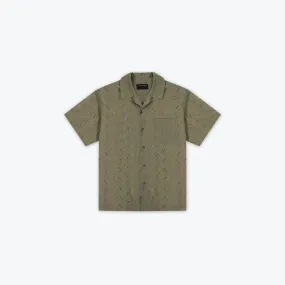 PAISLEY RESORT SHIRT - OLIVE