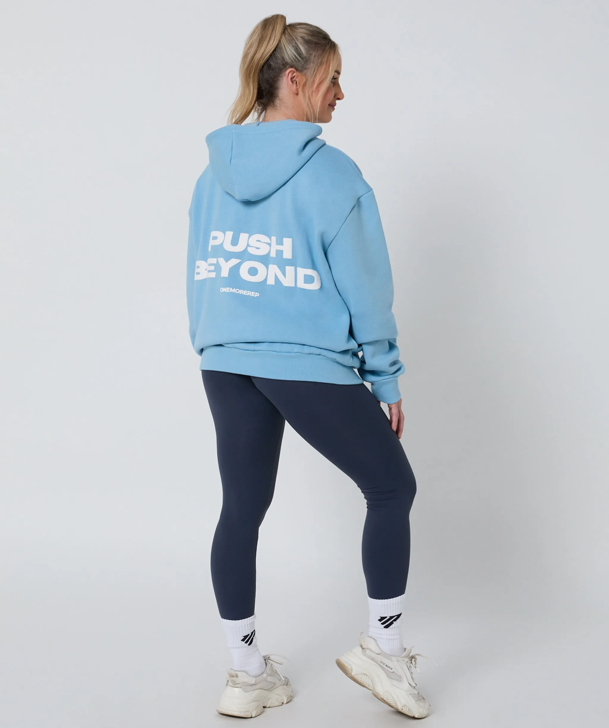 Push Beyond Oversize Hoodie Ice Blue