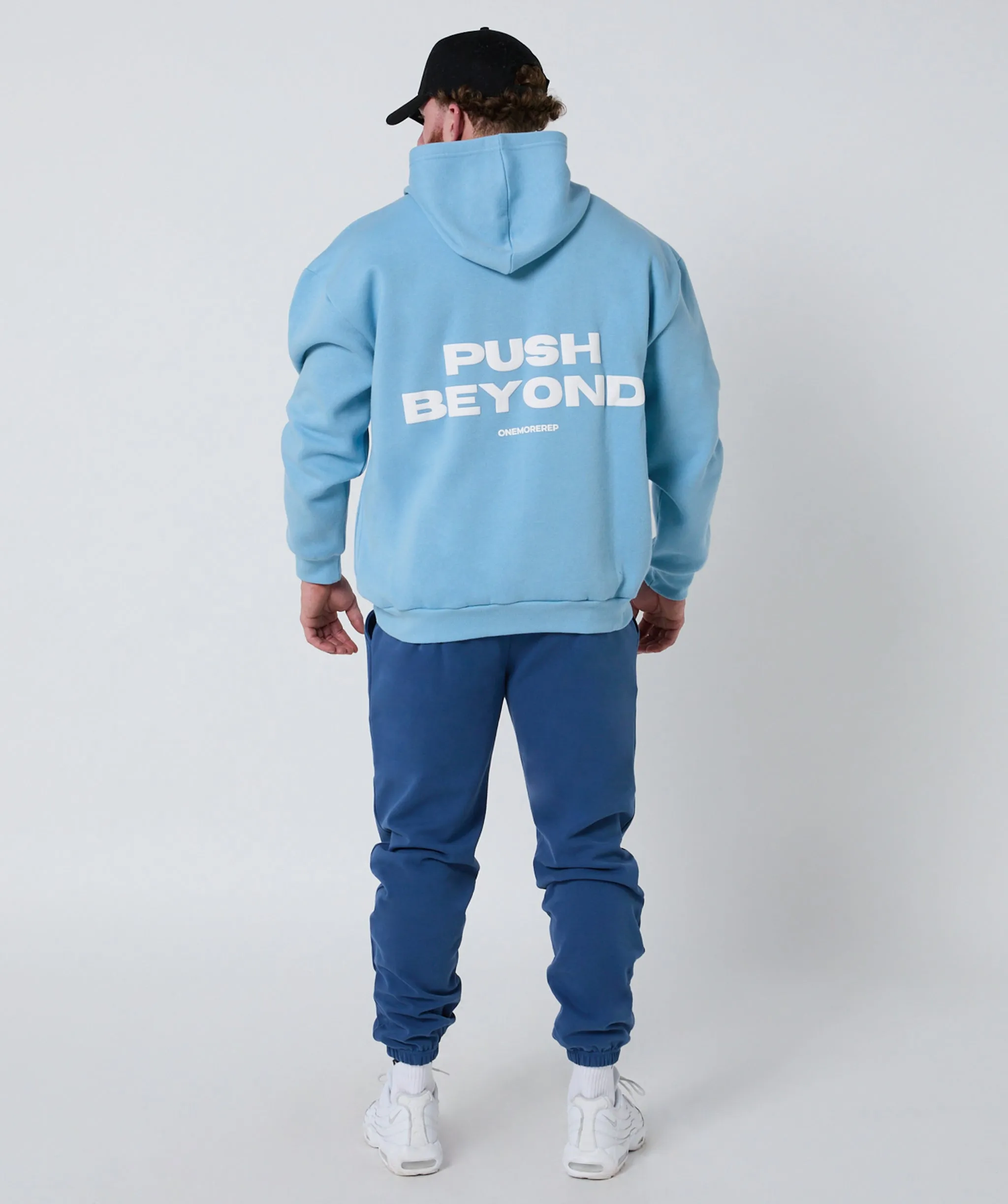 Push Beyond Oversize Hoodie Ice Blue