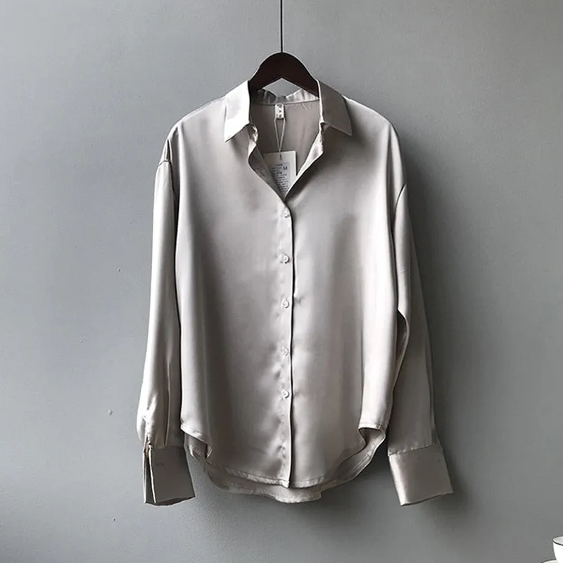 Satin Elegant Ladies Shirt