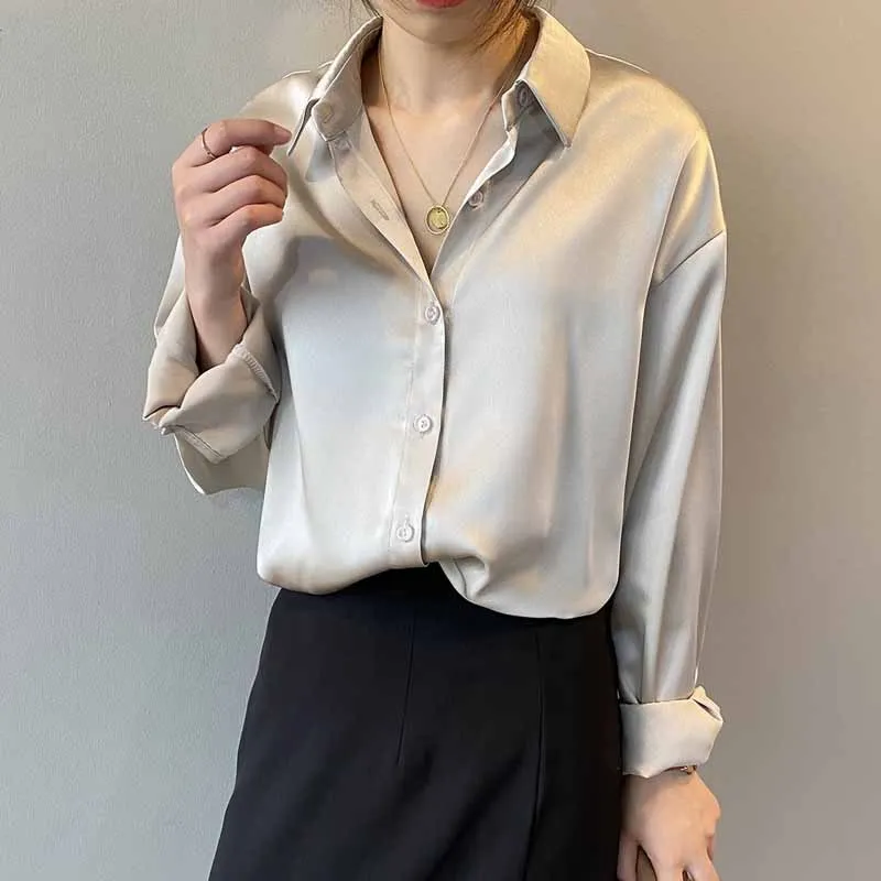 Satin Elegant Ladies Shirt