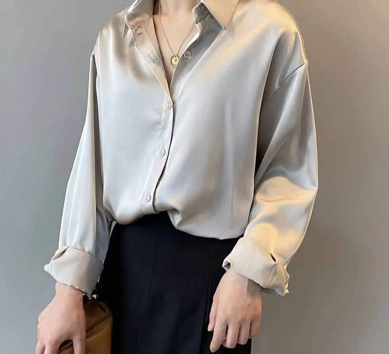 Satin Elegant Ladies Shirt