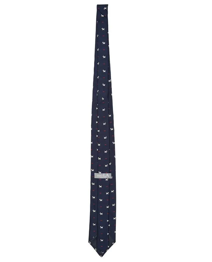 Scottie Dog & Bone Silk Tie