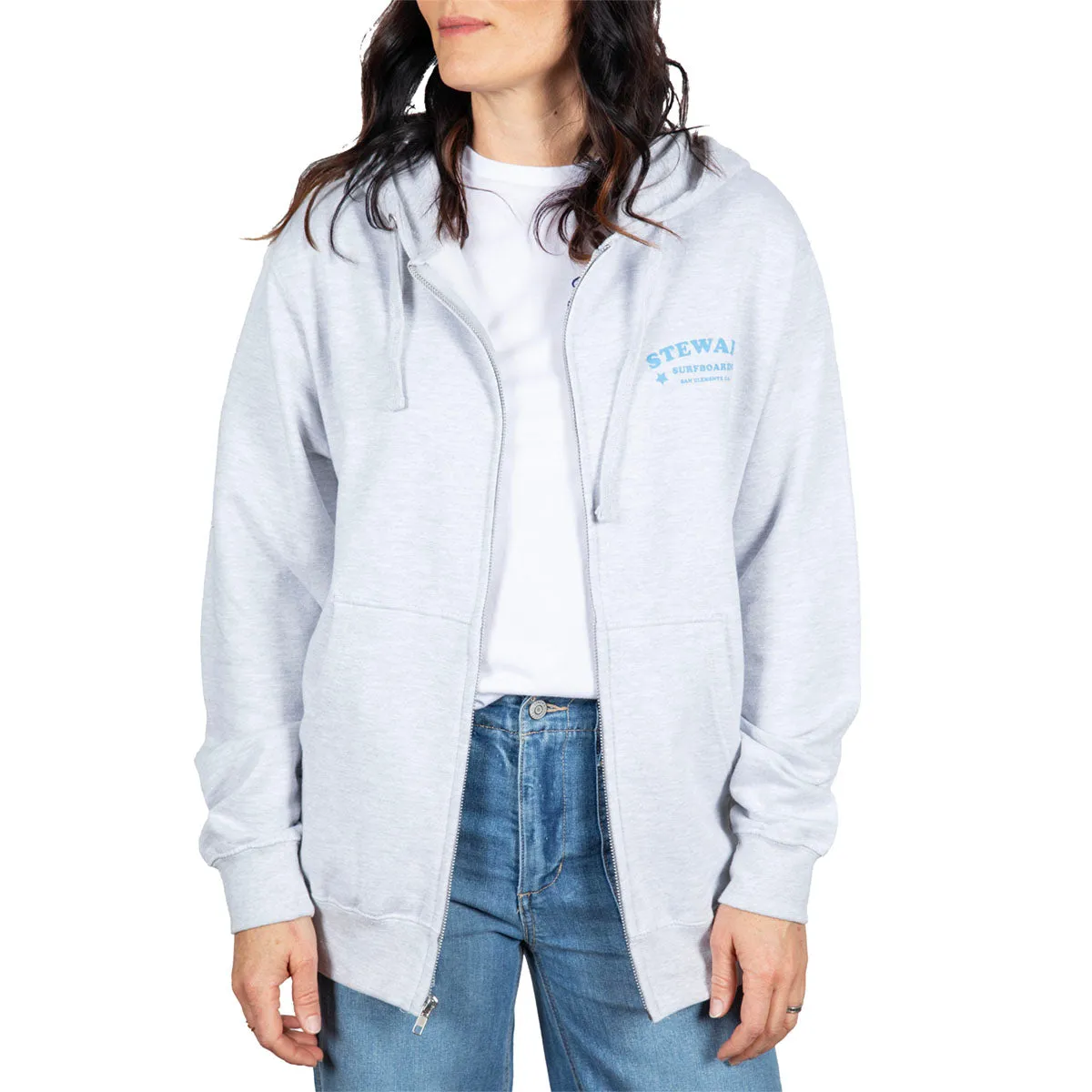 STEWART TUBE RIDER HOODED ZIP FRONT SWEATSHIRT