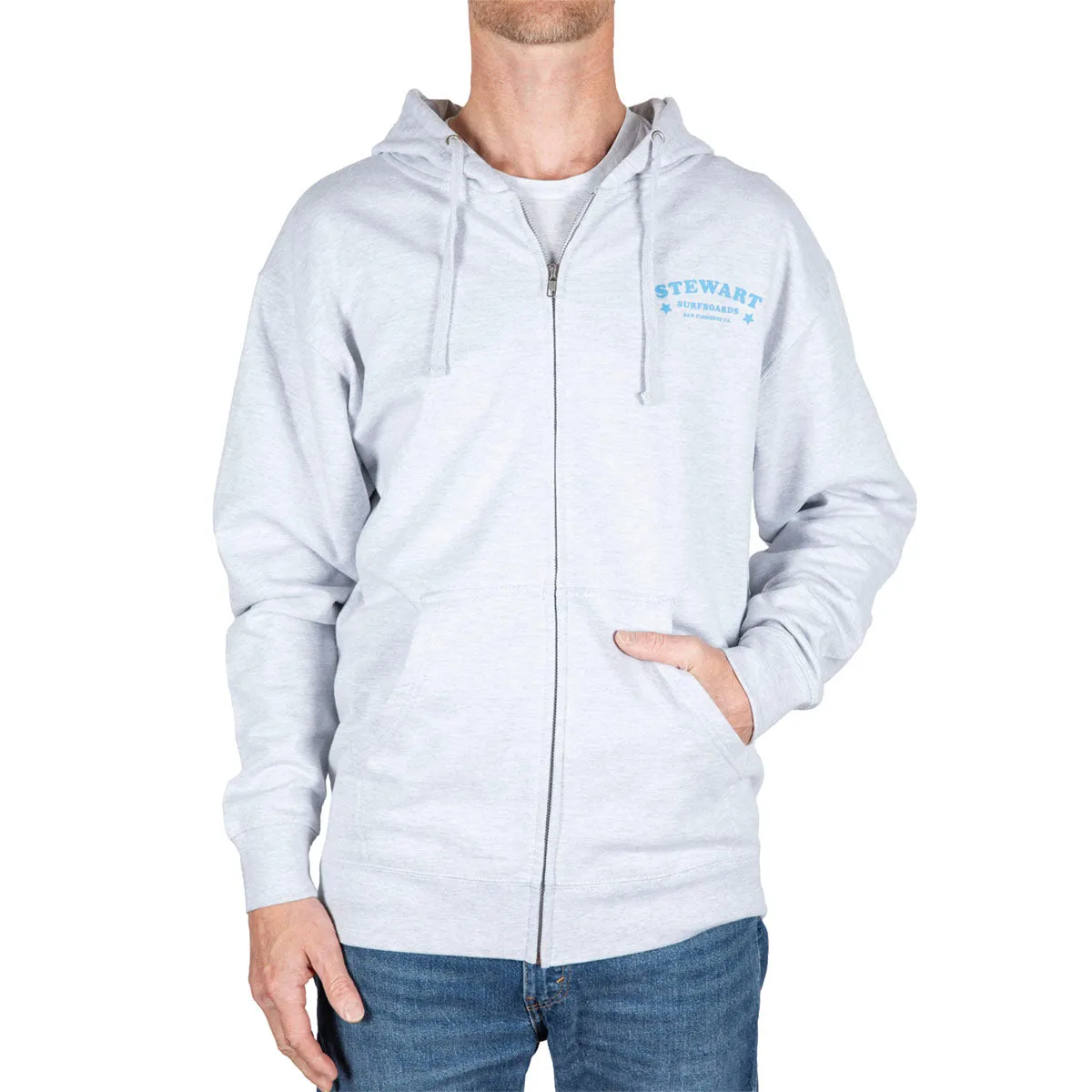 STEWART TUBE RIDER HOODED ZIP FRONT SWEATSHIRT