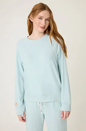 Sunshine On My Mind Long Sleeve Top in Dusty Blue