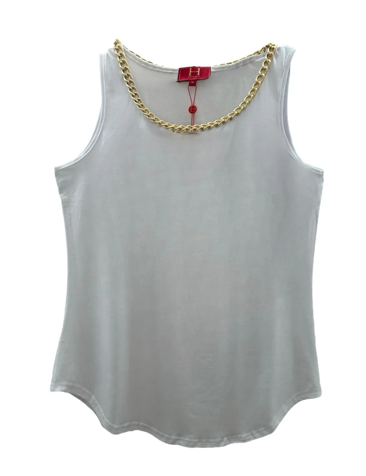 The Haythrop Chain Detail Vest White