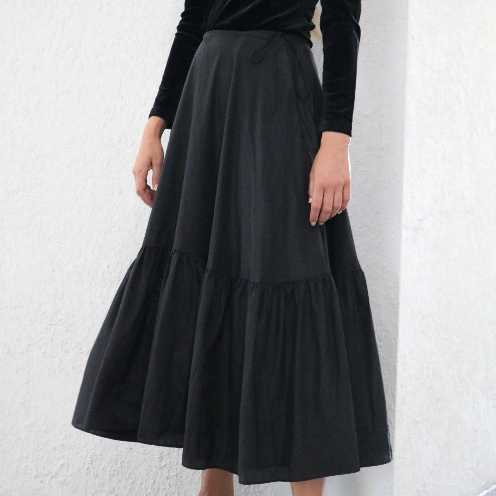 Tie Waist Skirt | Black [Final Sale]