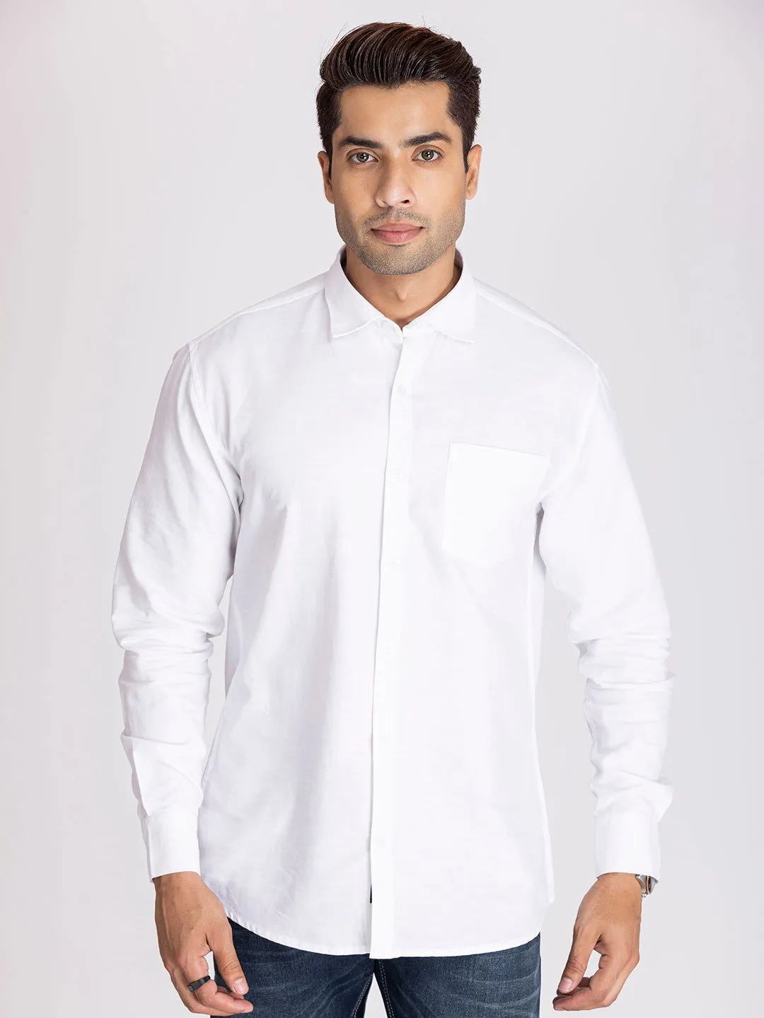 TWILL SHIRT -WHITE