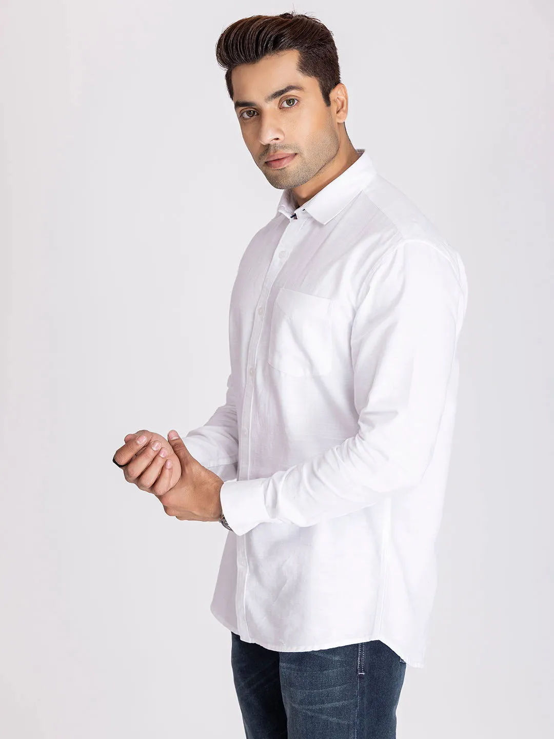 TWILL SHIRT -WHITE