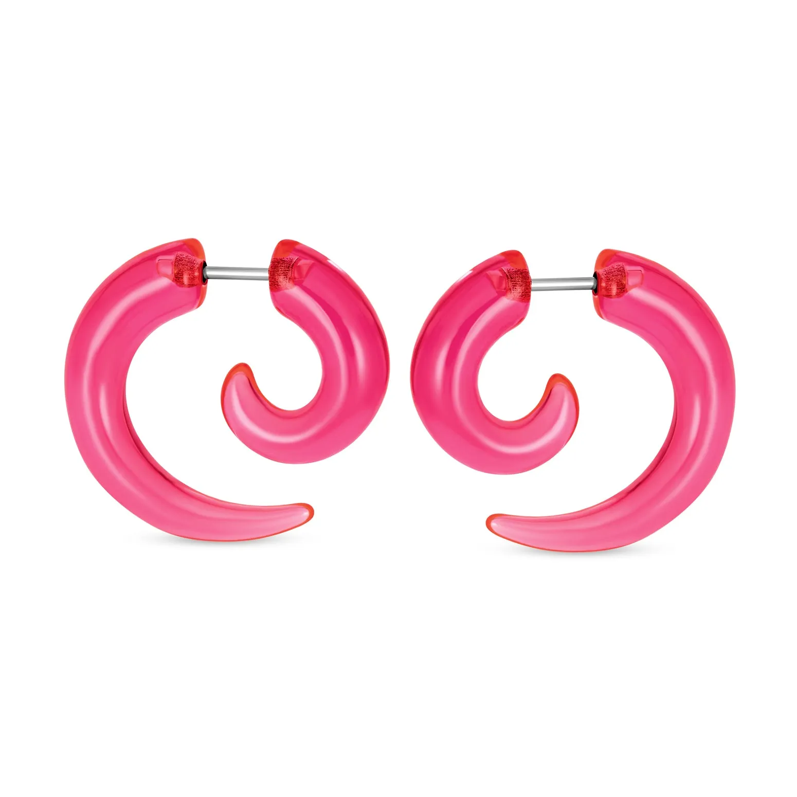 Unisex Spiral Tribal Ear Plug Taper Earrings Set - 6 Pcs Various Colors