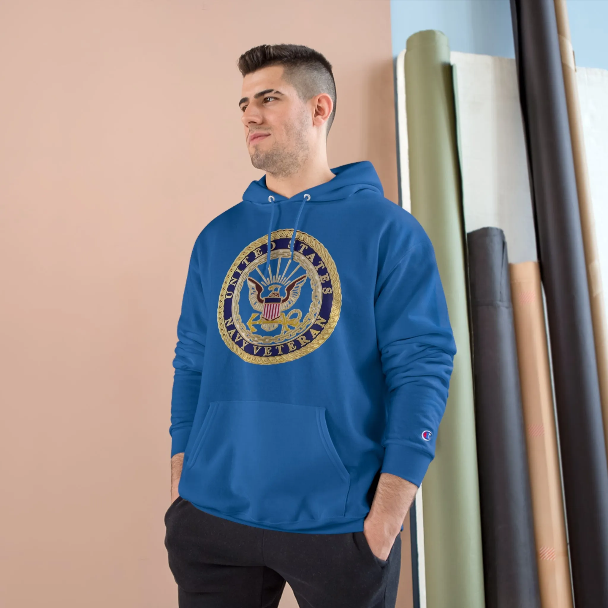 U.S. Navy Veteran-Champion Hoodie w/o image on back