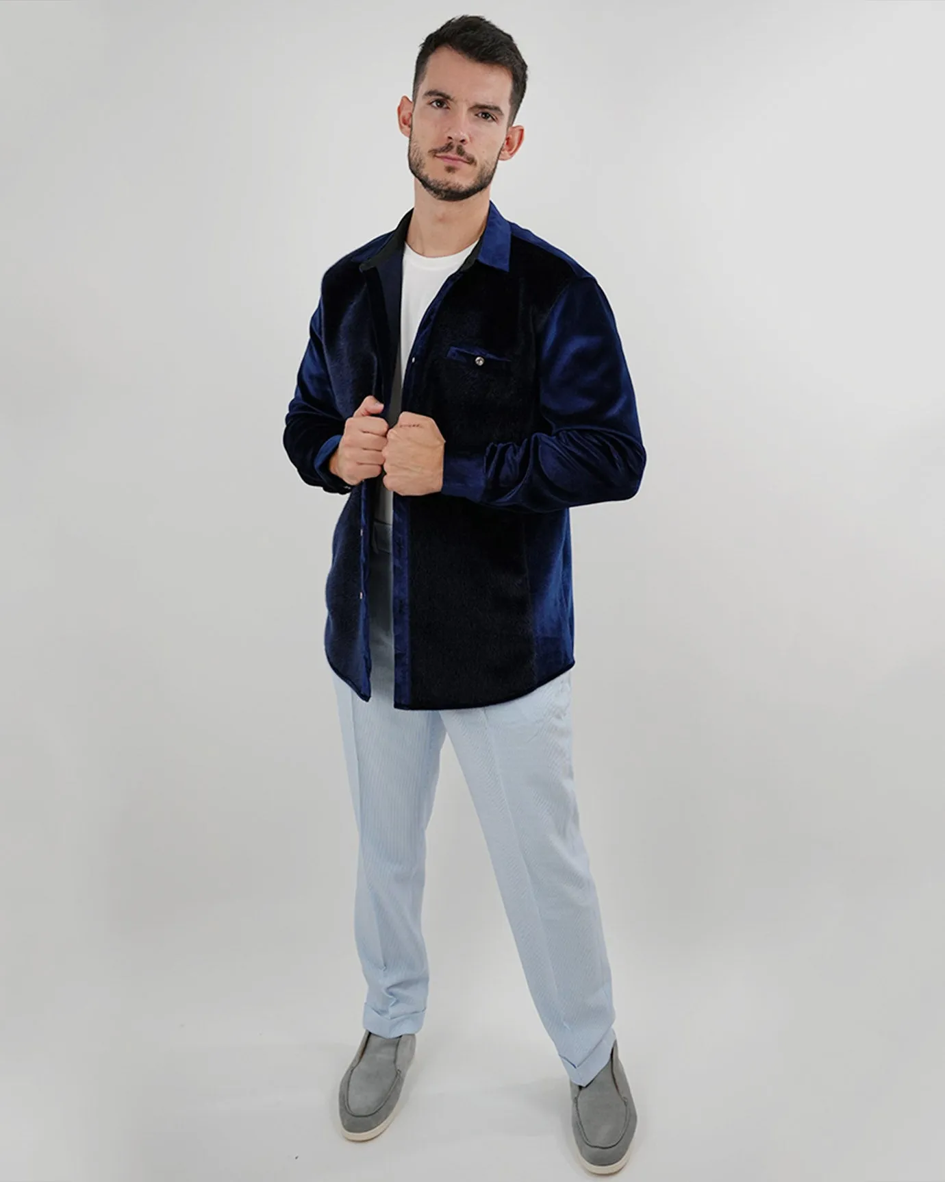 Velvet Shirt Limited Edition Navy Blue