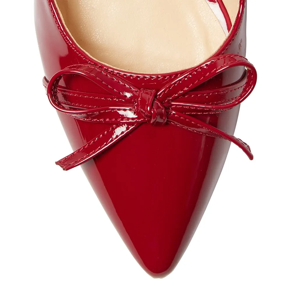 Wish Heel in Cherry Patent