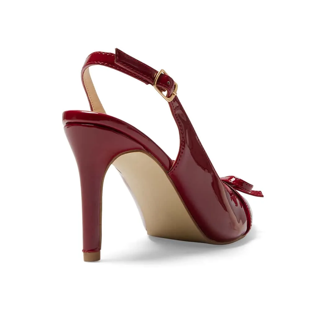 Wish Heel in Cherry Patent