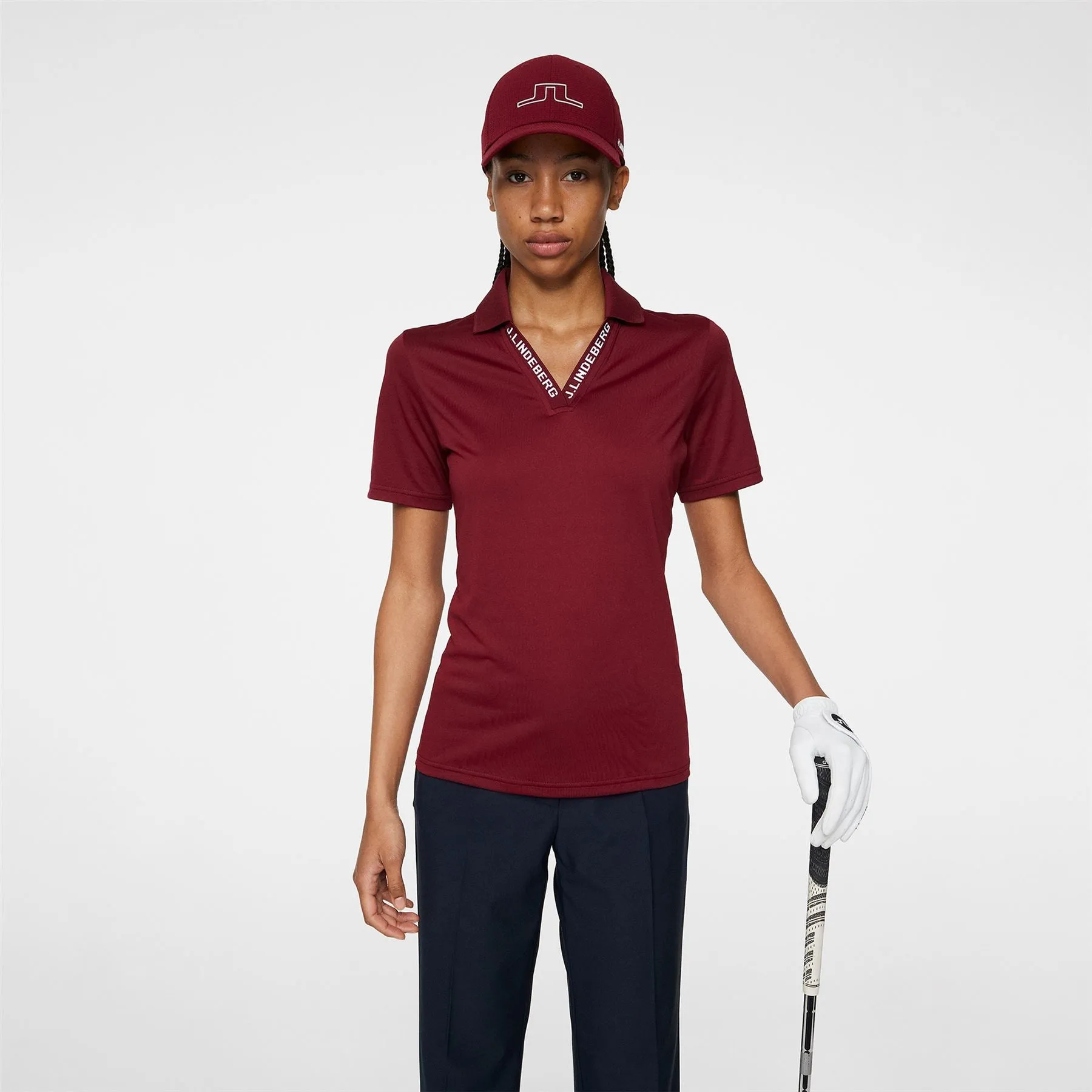 Womens Lorde Soft TX Jersey Polo Cabernet - AW24